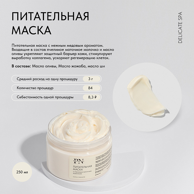 СПА-уход PN "Молоко и мед" питательная маска 250мл