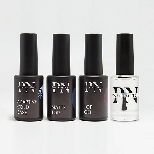 НАБОР База Adaptive Cold + Matte Top + Top Gel + Праймер 8 мл