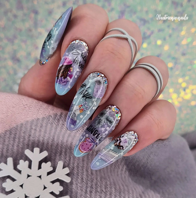 FLAKE base Mineral Water PN голубая база с белыми шестигранниками 16 мл