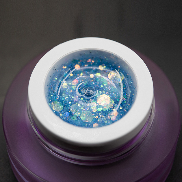 KOREAN GEL Sky Blue PN гель для дизайна с глиттером 5гр