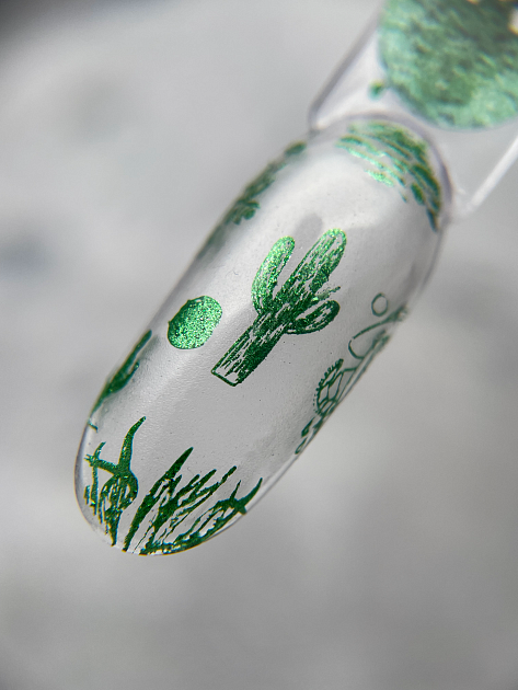 Лак для стемпинга "Tramp Stamp" PN №35 зеленый металлик 8 мл