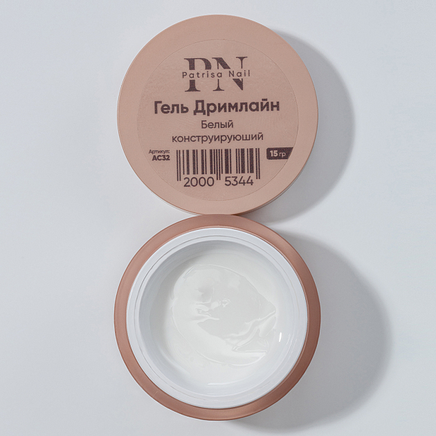 Гель Дримлайн PN конструирующий белый (на формах) 15 гр