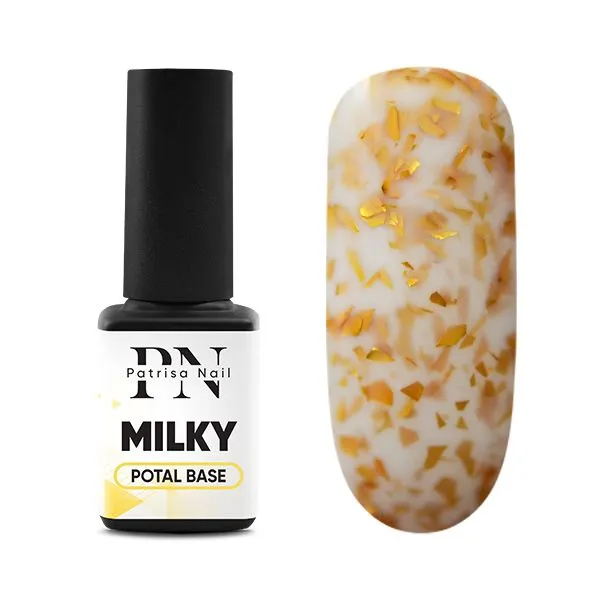 POTAL Milky base PN каучуковая молочная база с золотой поталью 12 мл